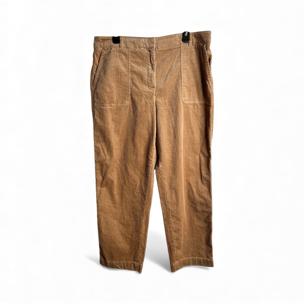 Talbots Womens 14 Corduroy Pants Tan Preppy Old Money Cabin Country Estate 4569
